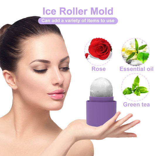 Ice Face Roller Pinkiou Facial Massager Roller Face & Eye Puffiness Relief Ice Facial Capsule Rondomly Color you'll receive